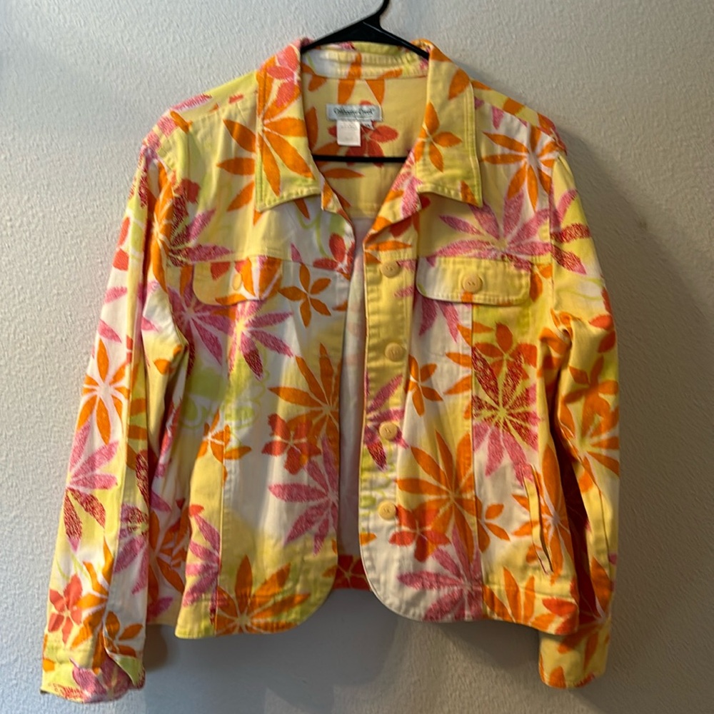 Coldwater Creek floral jacket size PXL